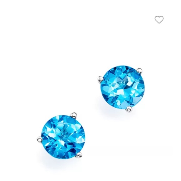 Sparkling Blue Stud Earrings
